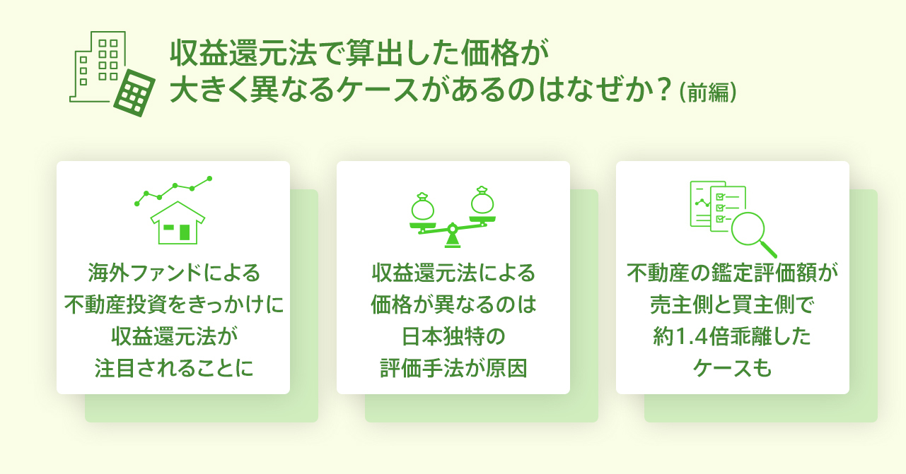 収益還元法で算出した価格が大きく異なるケースがあるのはなぜか？（前編）